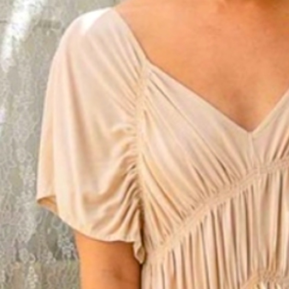 🆕 POL - HAND DIP DYE - Tie Dye - Pleated Jersey Dress - Vintage - NIB - Picture 4 of 6